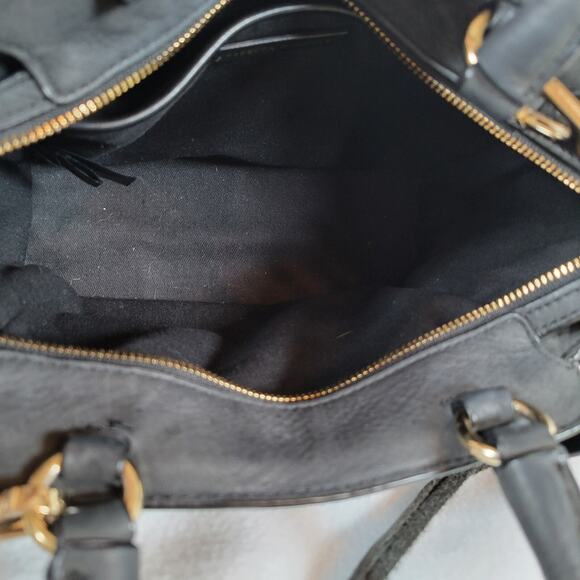 Rebecca Minkoff Womens Micro Avery Shoulder Bag Black Pebble Leather Biker Punk - Picture 4 of 13